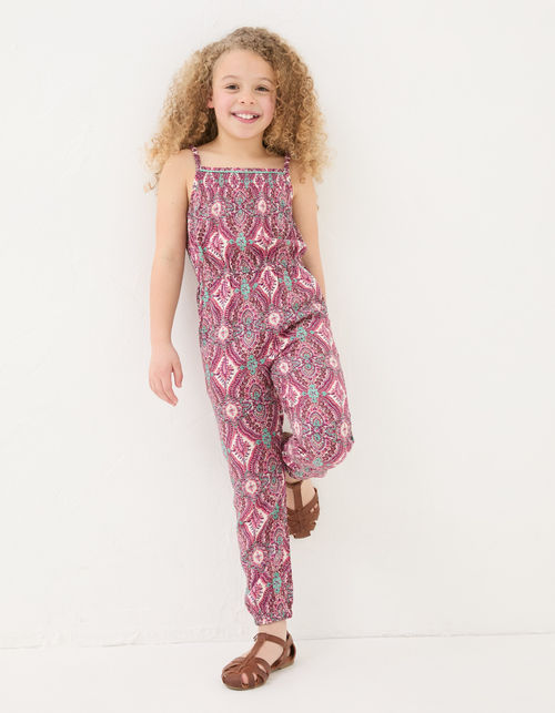 Kid's Paisley Print Jumpsuit