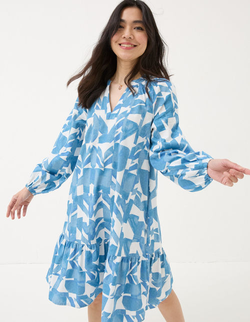 Amy Med Geo Kaftan Dress