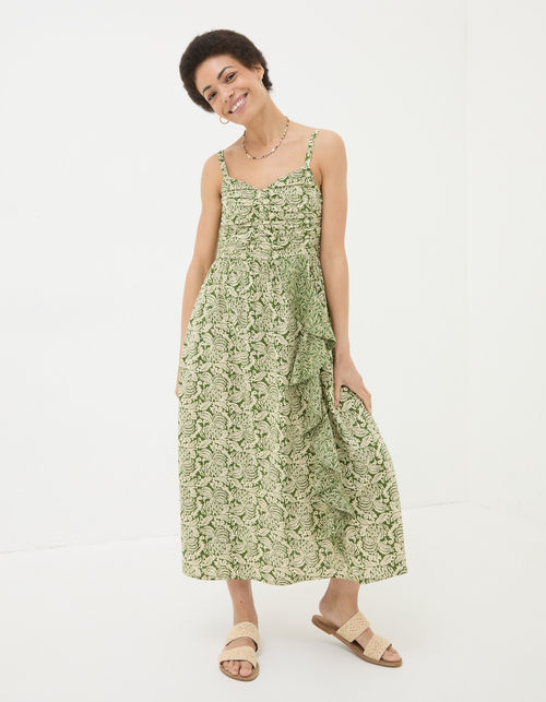 Lucia Damask Floral Midi Dress