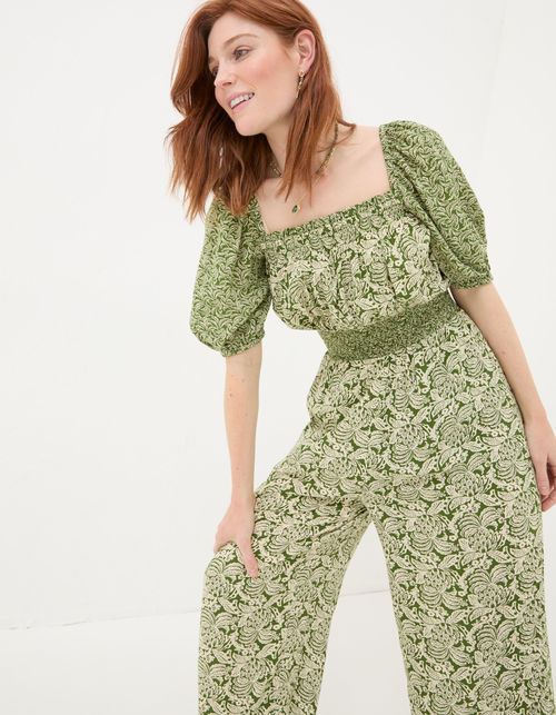 Eva Damask Floral Jumpsuit