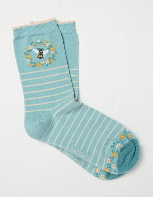 1 Pack Bee Wreath Socks