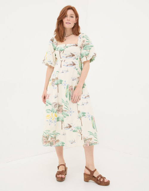 Lucie Postcard Midi Dress