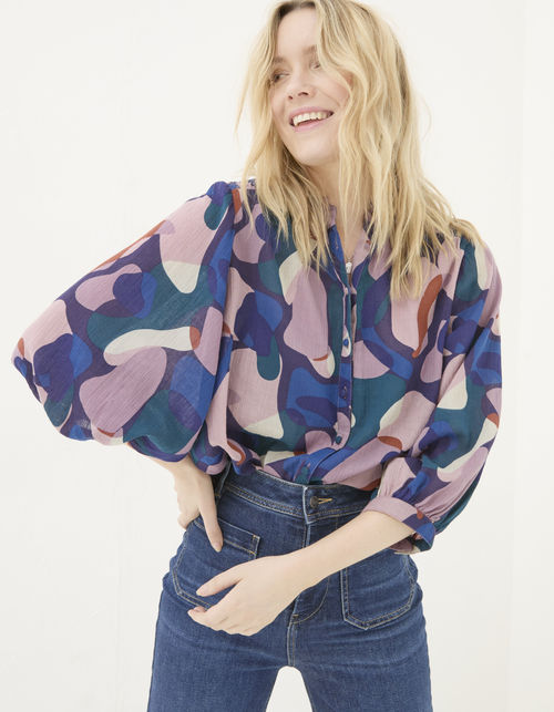 Evelyn Painted Abstract Blouse