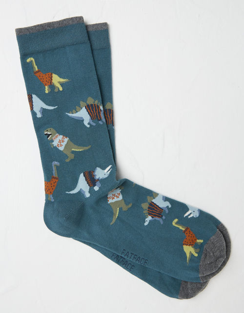 Mens 1 Pack Dino Socks