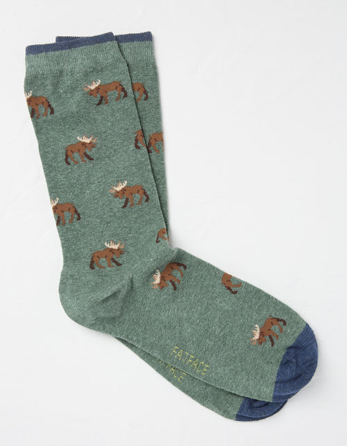 Mens 1 Pack Moose Socks