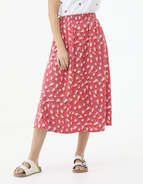 Millie Strawberry Midi Skirt