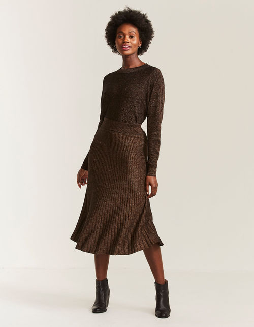 Knitted Pleated Skirt