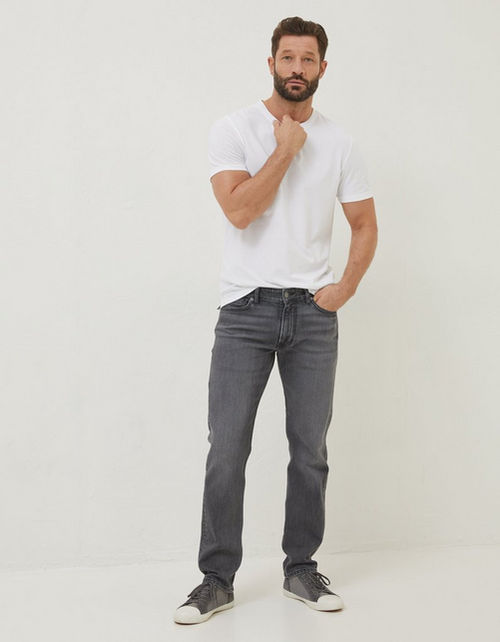 Mens Slim Grey Wash Jeans