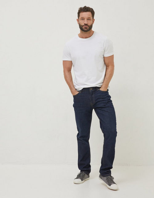 Mens Slim Dark Vintage Wash...