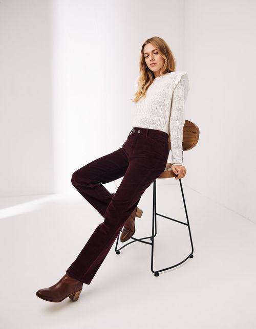 Elise Wide Leg Cord Trousers