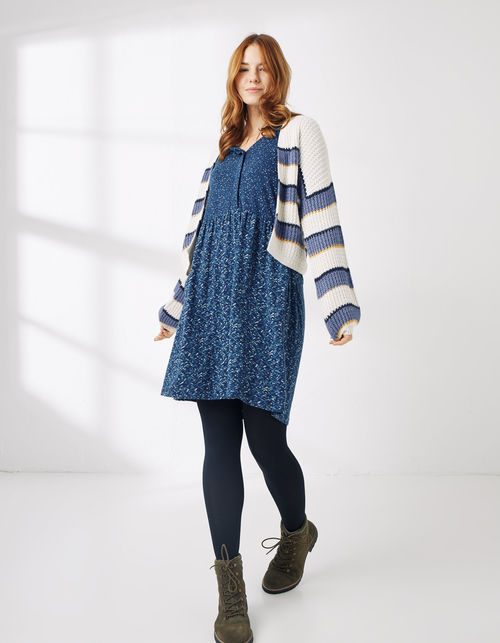 Nina Woodblock Jersey Dress