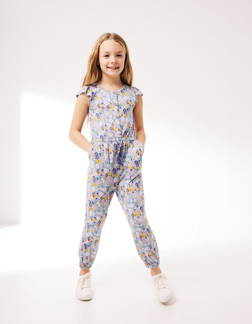 Kid's Spring Floral Jumpsuit