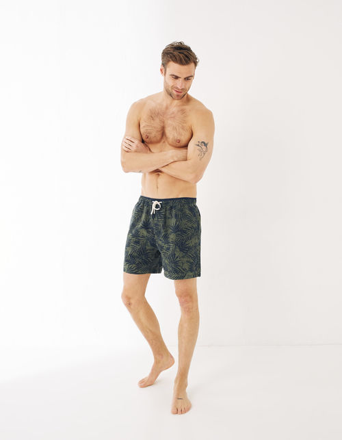 Mens Trevose Leaf Print Swim...