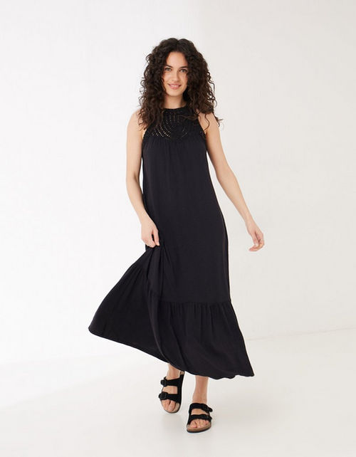 Cece Crochet Jersey Maxi Dress