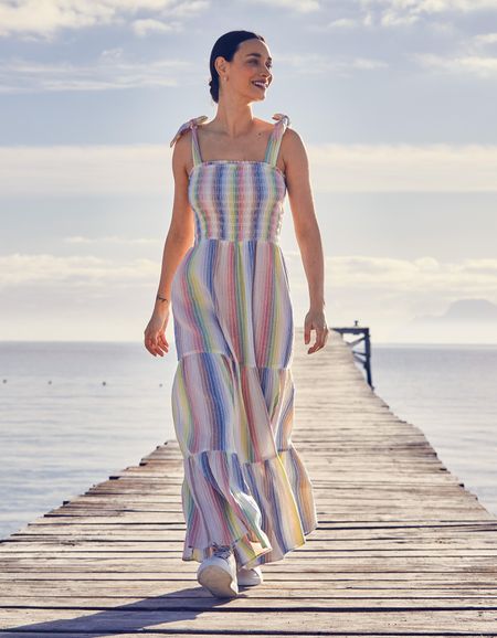 FatFace - Dance like no one's watching (but dress like they are!)​​​​​​ Our  Lila Boheme Trapeze Dress is simply perfect. It's shape, colours,  detailing, print; there is a lot to love.​​​​​​​  women/clothing/dresses/lila-boheme