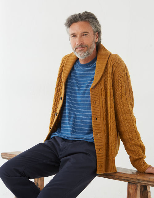 Mens Calder Cable Cardigan