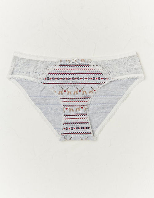 Fairisle Deer Print Mini...