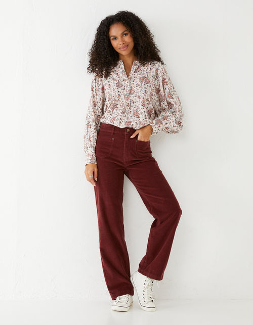 Paige Cord Wide Leg Trousers