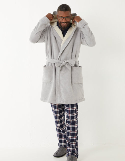 Mens Brushed Twill Robe