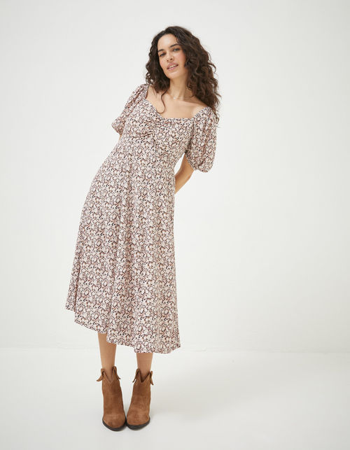 Tania Spring Floral Midi Tea...