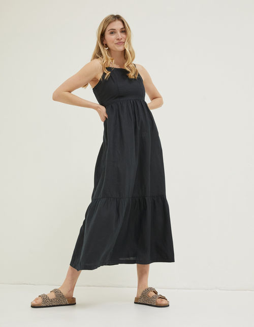 Julien Tie Back Linen Midi...