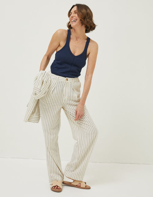 Ives Wide Leg Linen Trousers