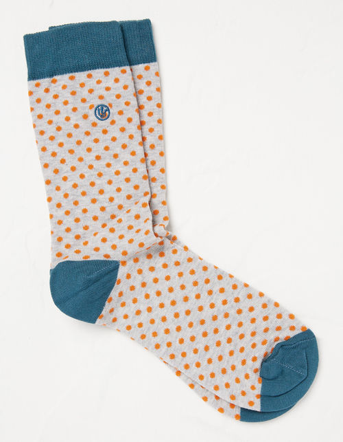 Mens One Pack Spotty Socks