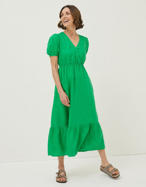 Vivvie Linen Midi Dress