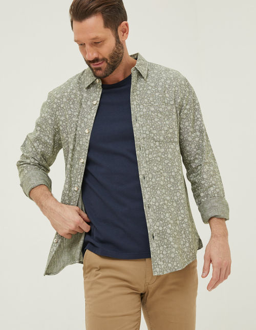 Mens Bugle Floral Print Shirt