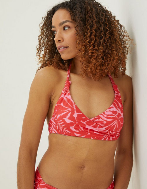 Ikat Leaves Bikini Top