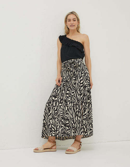 Sasha Paintstroke Midi Skirt