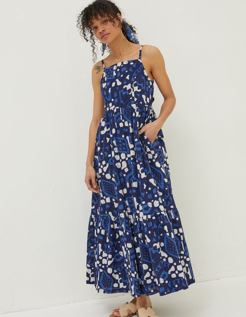 Julien Geo Batik Midi Dress