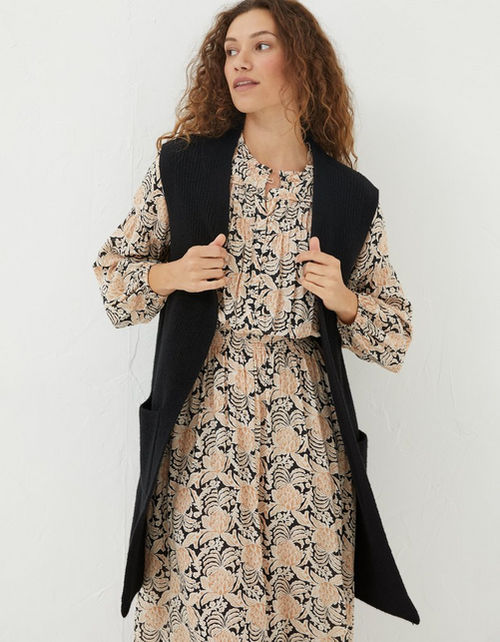 Lexi Long Sleeveless Cardigan