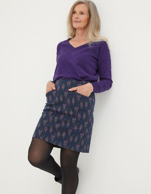 Jennie Ink Ditsy Jersey Skirt