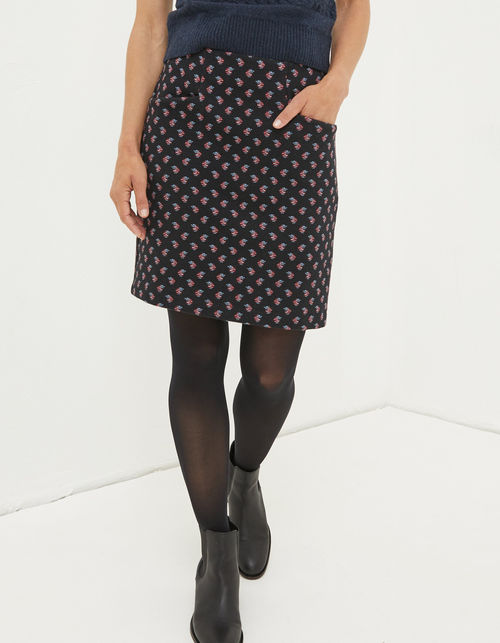 Jennie Floral Geo Jersey Skirt