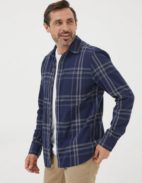 Mens Windowpane Check Shirt