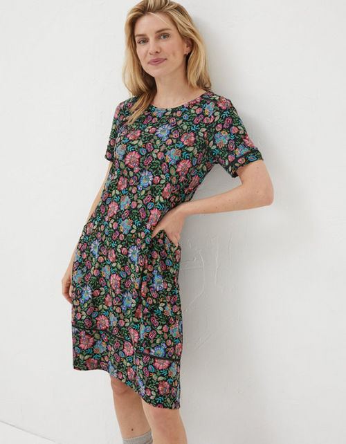 Simone Floral Jersey Dress