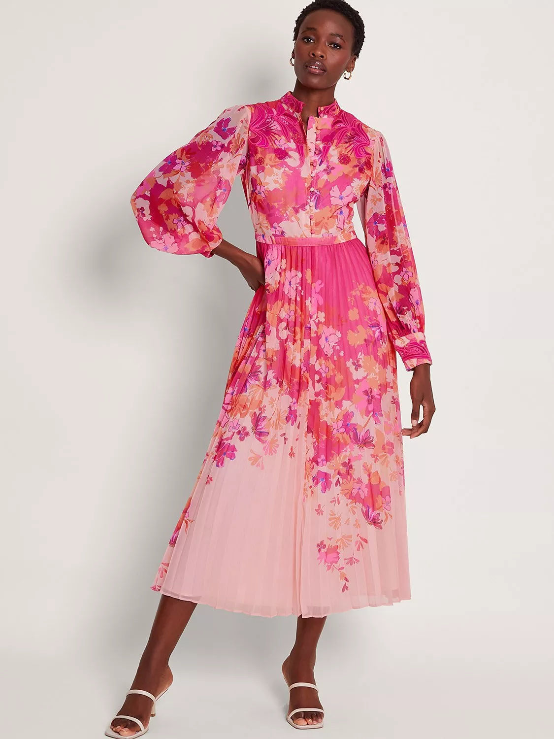 Monsoon opal print tea dress hotsell
