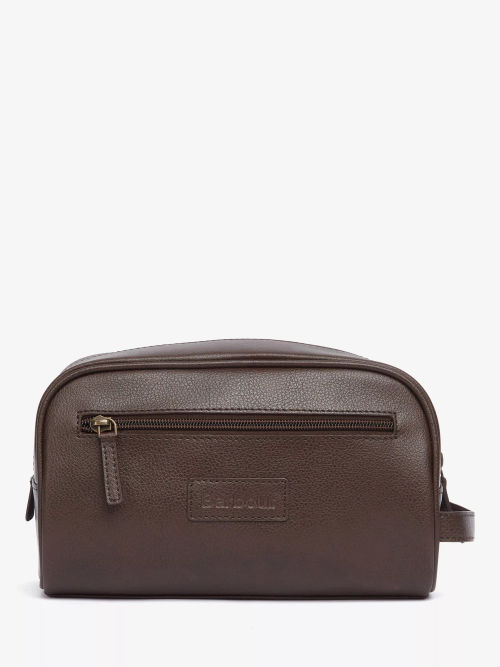 Barbour Leather Wash Bag,...