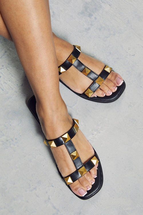 Womens Studded Strap Sandals...