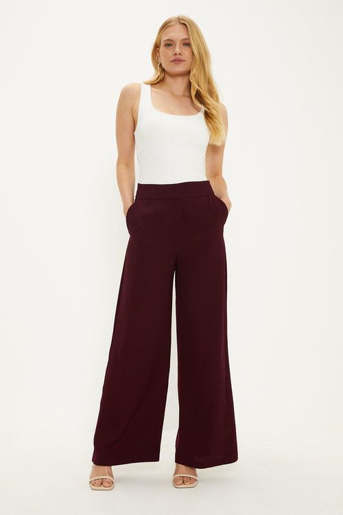 Crepe Wide Leg Trouser