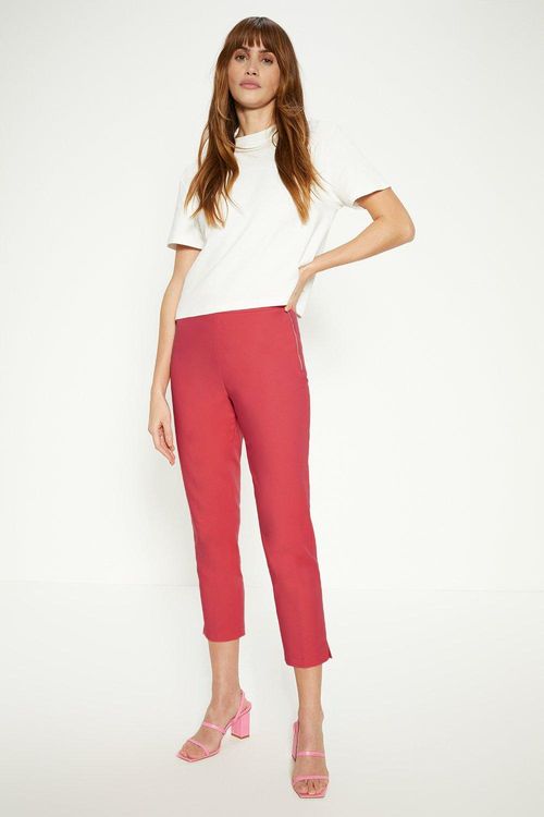 Cotton Sateen Zip Side Crop...