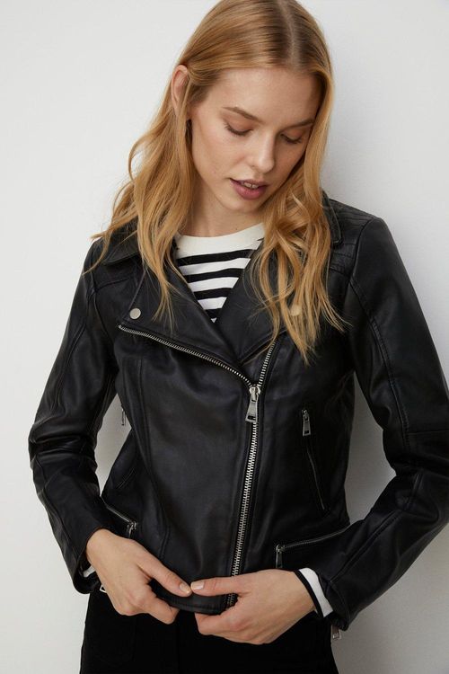 Real Leather Biker Jacket