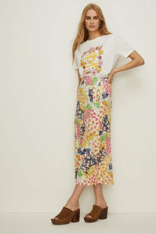 Slinky Jersey Floral Midi...