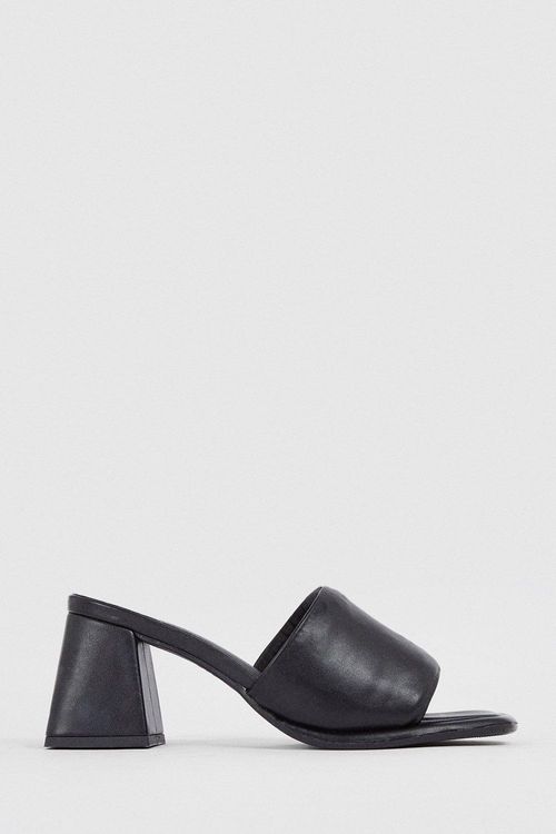 Padded Mule Block Heel