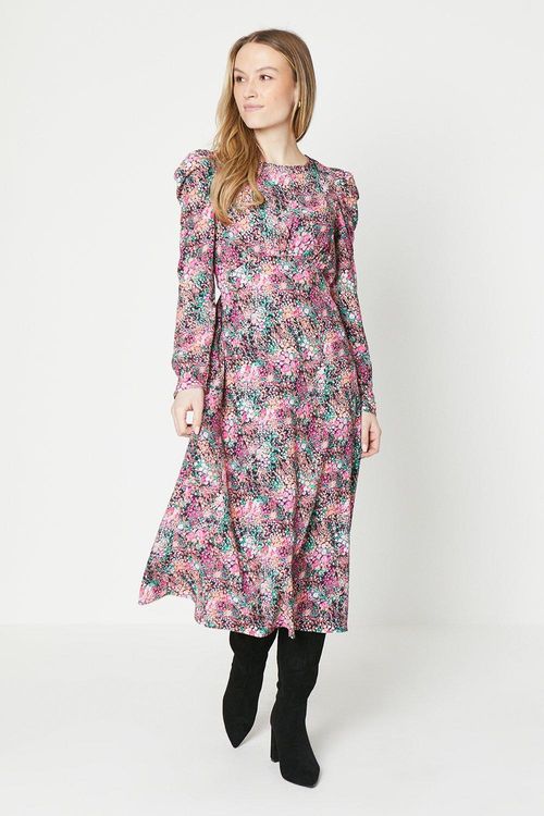 Ditsy Floral Empire Seam Midi...