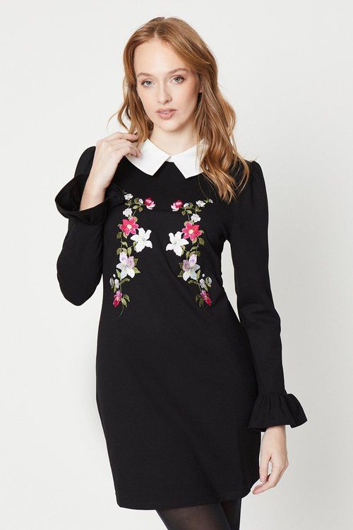 Premium Ponte Collar Floral...