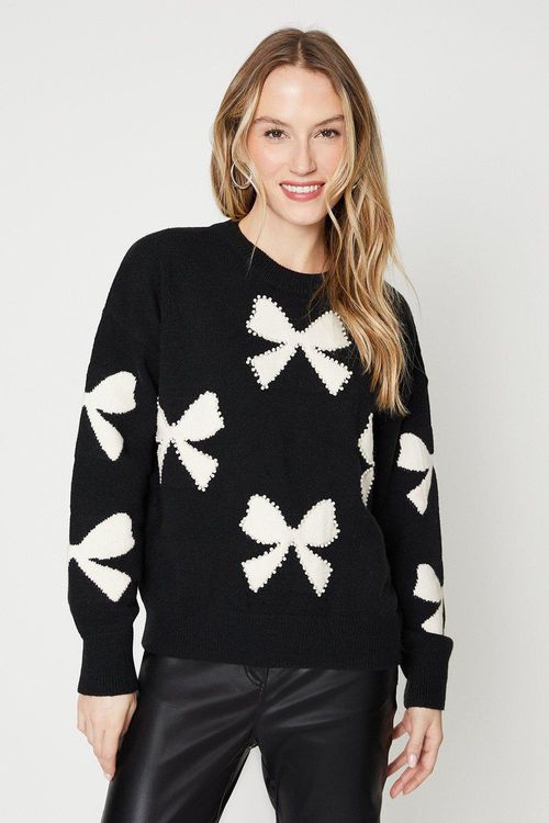 Pearl Bow Detail Jumper