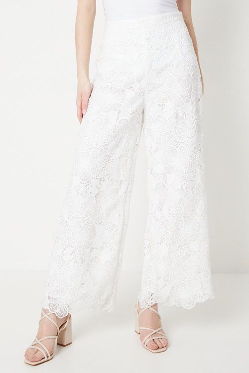 Premium Scallop Lace Wide Leg...