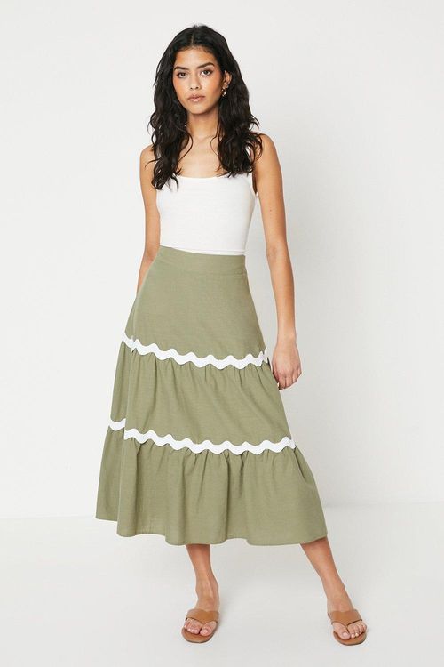 Petite Plain Cotton Tiered...